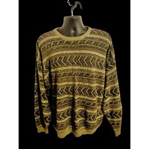 SAN MATEO ISLAND Men's Textured Crewneck Sweater XL Made In Turkey